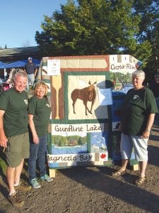 For the second year Bonnie Ward stitched a lovely “Up North” quilt that incorporates scenes from the north shore of Gunflint Lake plus northern icons like blueberries, fish and moose. The quilt was a top auction item and sold for $1,200. Bonnie is pictured with quilt winner John Schloot of Cross River Lodge where Bonnie stays when she’s on the Gunflint.