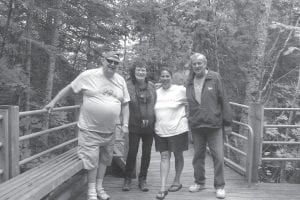 There have been a number of fun summer activities at the Grand Portage Elder Nutrition Program. Four Elder hikers—Ralph Tesser, Eddie and Bob Hertzberg, and Shirley Stevens—earned “Wisdom Steps” points while enjoying a hike to High Falls. (Not pictured Carol Hackett)