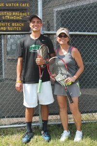 Above: David and Lee Bergstrom teamed up to win the Mixed Open Doubles championship. Far left: Annika Elvestrom of Wayzata, Minnesota, was the girls’ 16 Singles champion. Left: Giovanni Mascarin of Thunder Bay was the boys’ 14 Singles champion.