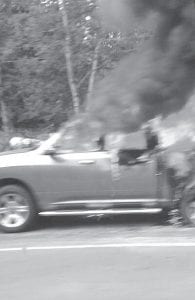 No one was injured in this truck fire on Sunday, August 10. Highway 61 was closed down for about an hour as the Lutsen Fire Department extinguished the fire and the truck was removed.