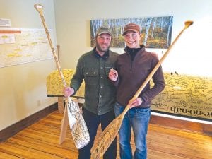 Dave and Amy Freeman will be setting off on another adventure soon, paddling from Ely to Washington, D.C. The trek will take 100 days and along the way they will talk to people about their concerns regarding non-ferrous metals (sulfide) mining. They will also be collecting signatures like the ones already covering their canoe and paddles.