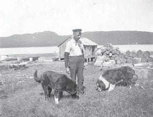 A final photo for our series on Grand Portage settler, Peter Gagnon, originally from Quebec. According to Gagnon’s obituary, published in the June 20, 1935 Cook County News-Herald, Peter traveled miles over unbroken trails and glaring ice by dog sled to get supplies needed at the trading post he operated. His store was first on Grand Portage Island in Grand Portage Bay and later on the mainland. Many residents today still call the island, “Pete’s Island.”