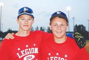 Owen Anderson (left) and Frankie Miller of Grand Marais recently represented Cook County in the American Legion All-Star game played in Hibbing on August 6. Although their team lost, Miller and Anderson said it was an honor to be selected and each had a great experience.