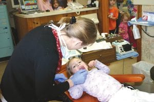 The North Shore Health Care Foundation’s Oral Health Task Force wants to make sure that all children have to access dental care. Grand Marais Family Dentistry’s Dr. Alyssa Hedstrom conducts a screening.