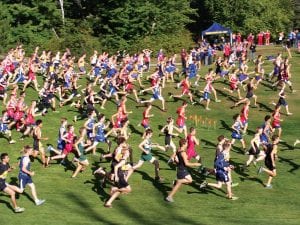 No, this isn’t the annual migration of long distance runners heading south, it’s part of the field of harriers competing at the Eveleth Municipal Golf Course. CCHS runners will compete at Milaca this weekend, the largest high school cross country meet in America, joining more than 150 cross country teams from throughout the Midwest.