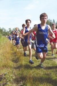 The boys’ junior high cross country team is having a great season! This photo was taken at the Pincushion Mountain Classic earlier this month and shows off the kids’ teamwork. Leading the Viking pack here is Noah Smith followed by Will Surbaugh, Brendan Siepke, Andy Kern, Doran Acero, Caleb Phillips and J.C. Holman close behind.