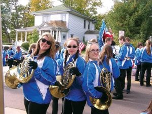 Lower left: Mikala Schliep, Brenna Hay and Selien Morawitz represented Cook County with their beautiful French horns.