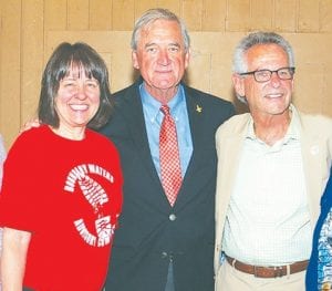 Boundary Waters Advisory Committee volunteer Lynn Schwarz was honored in August for her work to obtain funding to be used on the Kekekabic Trail. Congressman Rick Nolan presented the award.