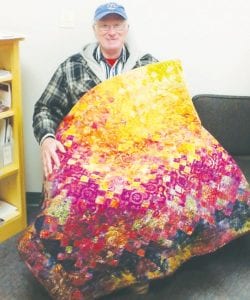 Bob Bazzett of Lutsen was the lucky winner of the beautiful Care Partners quilt raffle donated by Carol Harris. The drawing, held October 13, was a great success raising over $2,400 to support Care Partners programs.