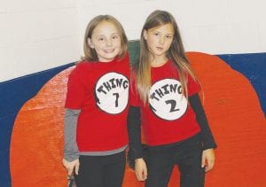 It was Halloween all over last week! These happy faces were seen at the Halloween Carnival at the Birch Grove Community School in Tofte. Looking for some mischief were “Thing 1” and “Thing 2.” Actually, the young ladies manned the carnival fishing booth during the festivities.