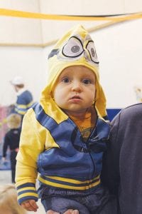 Even the tiniest attendees had fun, like this little Minion.