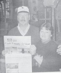 Fifteen years ago, on October 11, 1999, Hal and Deidre Kettunen launched a new newspaper, the Cook County Star. The Star was created in response to the purchase of the historic Cook County News-Herald by a newspaper conglomerate. Kettunens operated the Cook County Star until October 29, 2008 when they were able to again assume ownership of the paper once published by Hal’s father, Ken Kettunen. This photo, from the October 18, 1999 issue of the Star shows Kettunens with the very first issue of the paper they founded. After buying the News-Herald, the Kettunens once again began publishing under the historic News-Herald banner, carrying on a tradition that is now 123 years old.