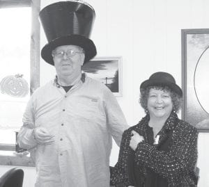 The Cook County Senior Center is always a busy place and Halloween was no exception. Tom Hedstrom was once again dressed as the Mad Hatter, accompanied by Therese Morrison.