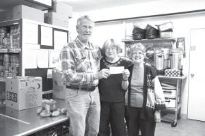 The Sons of American Legion have donated thousands of dollars to the Cook County Food Shelf since 2007. Recently David Johnson, representing the Sons, presented a check for $800 to Food Shelf representatives Sharon Hendrickson and Gwen Lenz (right). The women were happy to stop their work at the Food Shelf, located at the First Congregational Church in Grand Marais to accept the donation. If you would like to help the Food Shelf in some way, contact Gwen Lenz at (218) 387-9860.