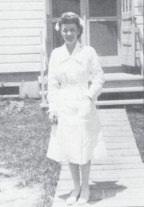 Lucille Kasner Pettijohn, “Lu,” had an adventurous career as an Army nurse. She is pictured here at Fort Leonard Wood, Missouri.