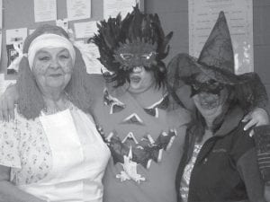 Above: Some ENP staff celebrating Halloween. (L-R) Carol Hackett, Polly James and Shirley Stevens. Left: The ENP appreciates “the best” bus driver, Dennis Westerlind.