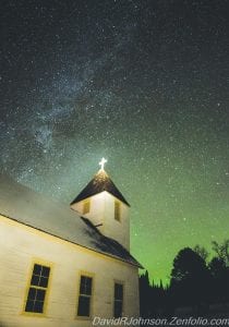 The stars and the Northern Lights were quite impressive on Monday, November 17. Local photographer David Johnson captured this stunning shot of the sky at the Maple Hill Church in Grand Marais.