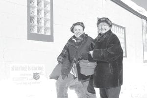 If you are wondering if you would enjoy ringing the bell at the Salvation Army’s Red Kettle, just ask Mary Sanders (left) and Tina Kraus. They will tell you, “Yes!”