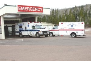 At the request of the Cook County Ambulance crews, the Cook County North Shore Hospital board voted to include plans for a two-vehicle drive through garage to be built as part of the $20 million renovation of the hospital and care center. Patients will now be unloaded and brought into the emergency room without being exposed to the elements.