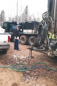 McKeever Well Drilling was busy two weeks ago putting in a well for the senior housing that will be built behind the Birch Grove Community Center in the coming year. The first houses should be available to lease in July of 2015.