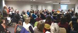 It was standing room only in the Cook County North Shore Hospital conference room on Thursday, January 22 as community members gathered to learn about the hospital’s plan to discontinue labor and delivery services. Many community members expressed concern in the 2½-hour meeting.