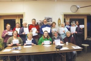 Once a year the 1st and 2nd Thrift Store returns its profits to the community. Throughout the year, volunteers earn money for a nonprofit of their choice by working in the store. On Wednesday, January 21, some of those volunteers and representatives of the nonprofit organizations that benefit gathered at the Cook County Senior Center. Thirty-four organizations received a total of $51,525.