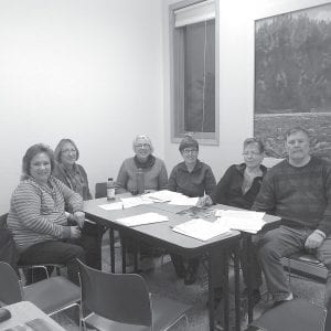 Some of the members of the steering committee working to bring the Ruby’s Pantry program to Grand Marais met on Tuesday, Feb. 17. (L-R) Georgene Daubanton, Kathy Hellner, MaryEllen Ashcroft, Beth Kennedy, Barb Spaulding, Larry Spaulding.