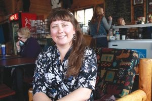 Visit Cook County Marketing Manager Kjersti Vick in a meeting at one of Grand Marais’ favorite meeting places, Java Moose. Vick is credited with getting Grand Marais in the running in the Budget Travel “America’s Coolest Small Towns” contest.