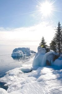 A Superior winter day. Inspiring views like this, taken by Hovland photographer Sandy Updyke, are the reason so many of us stay on the North Shore through the frigid winter months.