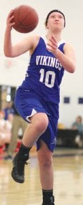 Cook County High School junior guard/forward Lily Gruber-Schulz scored 12 points and pulled down 9 rebounds in the Polar League All-Star game in which her team won in overtime. Lily also won the 2-point shooting contest held after the game.