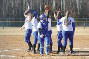 A jubilant Viking softball team recently celebrated a victory over Floodwood in a game played at the Grand Marais Recreation Park. The kids came back a few days later to post a win over Cromwell, which pushed their record to 3-2 on the year.