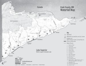 Looking for a nice spring hike? Want to see a waterfall you’ve never seen before? Visit Cook County has just what you need with this year’s fun waterfall map. The map includes waterfalls that can only be seen by canoe or kayak as well as “pop up” waterfalls that only appear in the spring.