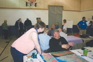 About two dozen citizens turned out for the first Tofte comprehensive town planning meeting on April 15. Caroline Wood, director of the Birch Grove Foundation, and Tofte Supervisor Paul James discuss some of the challenges—and opportunities—facing the community.