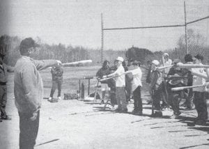 Play ball! On May 4, 1996, 75 youngsters turned out for a baseball clinic at the high school. The clinic was run by Bob Baker Sr., Bob Baker Jr. and Bruce Baker, all longtime baseball coaches and players from Cloquet. Participants worked on the fundamental skills of batting, throwing and fielding.