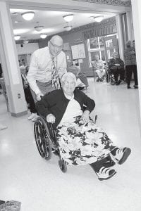 Tim Young was the man of the hour, showing off his dancing skills with several of the residents. Bernice LeGarde was all smiles on the dance floor.