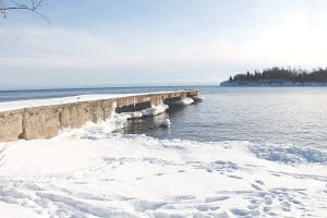 For many years residents of Hovland have been trying to get improvements made to restore the Hovland dock. Before Highway 61 was built the dock was used as a place where ships brought mail and supplies to the community. Now it is a community gathering place and a scenic spot to enjoy the lake— summer or winter.