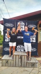 Shanie Hahn and Jim Joynes placed second and third in their age groups in the Lutsen 99er race held on June 27. The couple lives in Duluth and Jim is the owner of Joynes-Ben Franklin in Grand Marais.