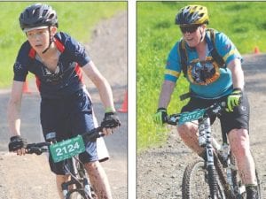 Above left: Henry DeArruda Weaver was the first local racer across the line in the Lutsen 19-mile race. Above right: Mary Manning of Hovland was 56th in 1:30:08.