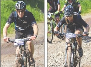 Above left: Philip Larson placed 13th in the Lutsen 39er with a time of 2:25:57 to lead all locals. Above right: Molly Rider finished 88th in the Lutsen 39er, one spot behind her father, Tom Rider.