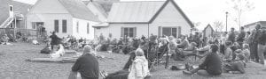 A large crowd gathered to hear Cellist Yvonne Caruthers during one of Drury Lane Books’ recent Full Moon Celebrations. Listeners were invited to sing along during the program.