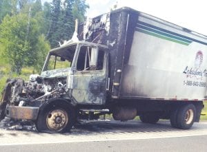 The Minnesota State Patrol is investigating what caused this vehicle fire in Schroeder on July 18. The 2000 Freightliner was destroyed, but no one was injured.