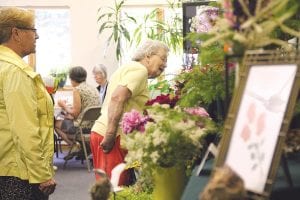 Visitors to the Grand Marais Garden Club Flower Show on Friday, July 17 took in every detail of the exquisite displays.