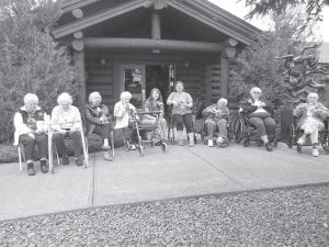 Enjoying summer! An outing to the Johnson Heritage Post for the Fiber Arts Show was enjoyed by a number of residents in July. Participants also received ice cream treats from the Dairy Queen while waiting for the bus.