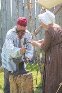 Left: Check out the blacksmith demos and more.