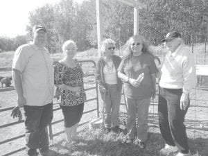 The Elders enjoyed a visit to the Happy Hippie Farm. (L-R) Farmer Jeremy Keeble, Carol Hackett, Ellen Olson, Hattie Pepion, Dorothy Peterson. (Not pictured Patty Winchell-Dahl.)