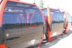 Crews are busy assembling the gondolas and all of its moving parts for Lutsen Mountains. The sleek new gondolas will offer scenic views from every angle, giving skiers and riders in the off-season spectacular views of the mountainous scenery while keeping riders safe and protected from the wind.