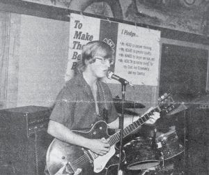 This Cook County News-Herald photo was taken at the Cook County 4-H Club’s “Share the Fun Rally” in November 1974. Featured in the picture is Gary Dockan of the Dockan Brothers Band. No mention is made of the third member, but the caption says the three-piece group includes brother Rodney. Rodney still performs in the community with Cook County’s Most Wanted and Bug House. A highlight of the annual program was the presentation of medals, certificates and other awards to those who did the best work in their 4-H projects during the past year.