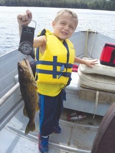 The Johnsons also did some inland fishing. Five-year-old grandson Brennen caught this very nice 20-inch walleye.