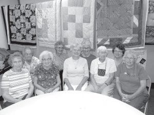 Many thanks to the Bethlehem Lutheran Quilters for providing beautiful handmade quilts for the residents at the Care Center to enjoy. (L-R, Front) Carol Berglund, Gladys Dockan, Ethel Johnson, Violet Rindahl, Joan Bieber. (L-R, back) Eleanor Waha, Jody Daugherty, Carol Mark, and Renette Pearse.