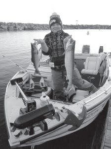 Kevin Johnson of Schroeder had a great time taking his cousin Brian Johnson fishing on October 4. With them was Brian’s grandson, Riley Fern, 13, of Esko. It was Riley’s first time fishing on Lake Superior and he caught a 7-pound lake trout and a 3-pound Coho salmon.